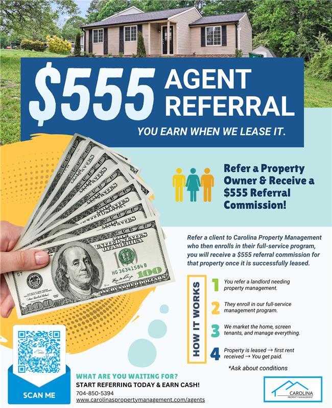 Agent Referral Program | Carolina Property Management, LLC